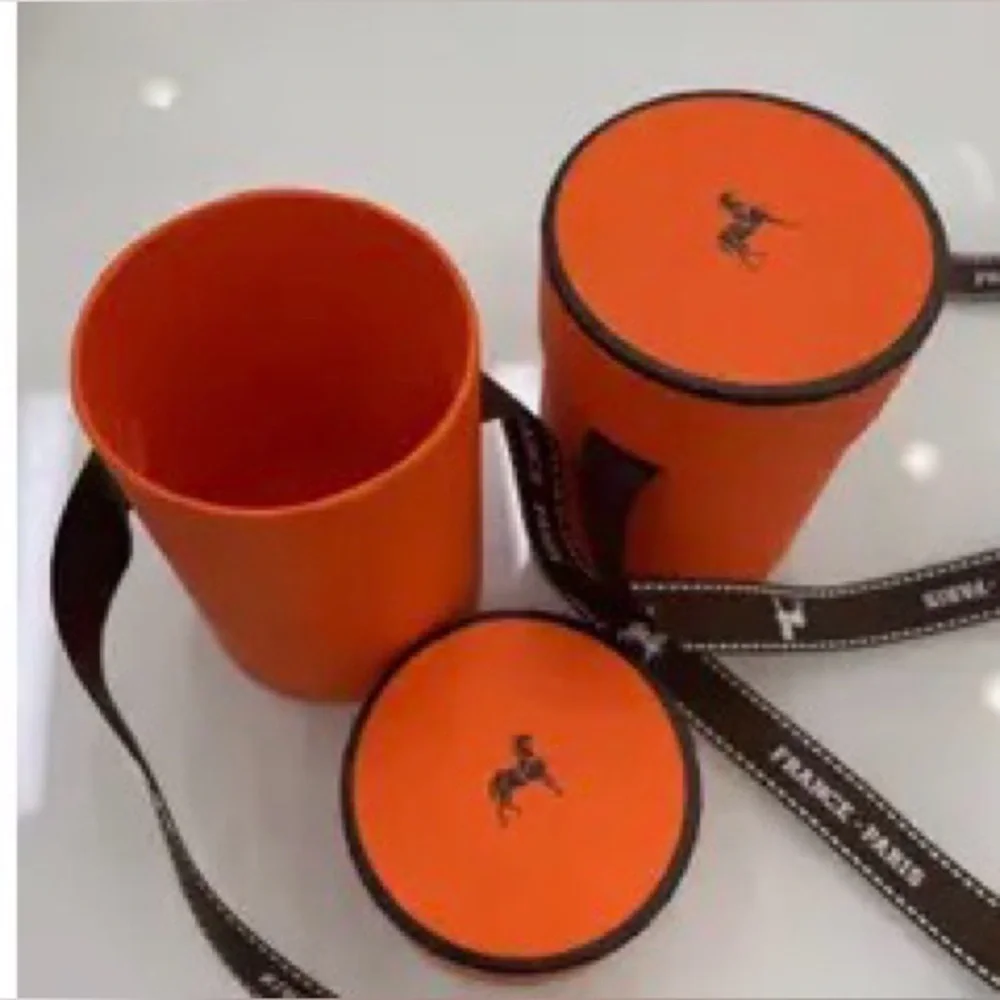 Orange Gift Box with Brown Ribbon - Picture 2 of 4